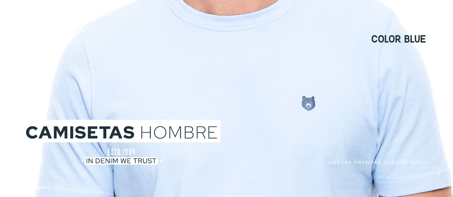 Camisetas Hombre Color Blue