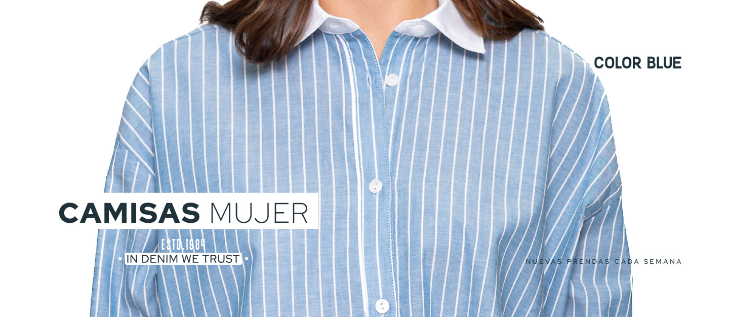 Camisas Mujer Color Blue