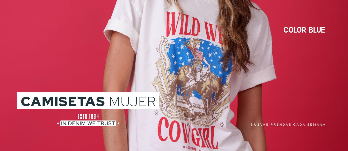 Camisetas Mujer Color Blue