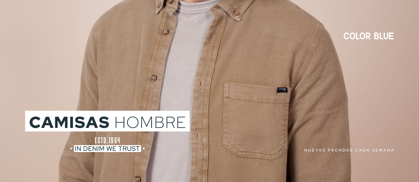 Camisas Hombre Color Blue